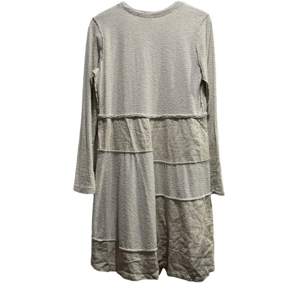 Anthropologie Maeve Northward Longsleeve Oatmeal Cotton Dress Size Medium - Picture 10 of 12